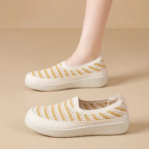 Zapatos casuales cómodos para mujer, suela blanda antideslizante y versátiles