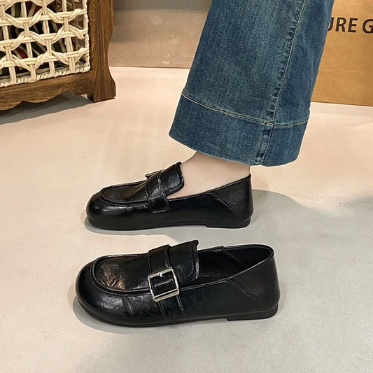 Zapatos retro de piel de dos vías