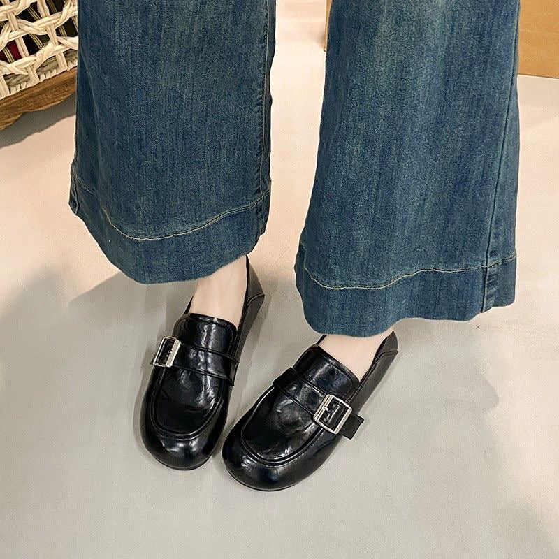 Zapatos retro de piel de dos vías