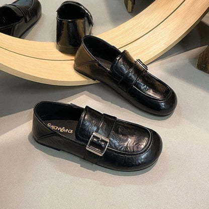 Zapatos retro de piel de dos vías