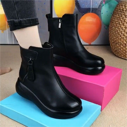 Botines Negros de Plataforma para Mujer