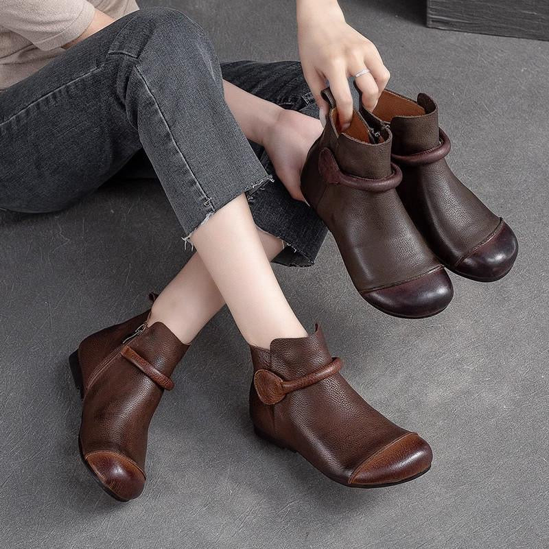 Botas de cuero de suela blanda
