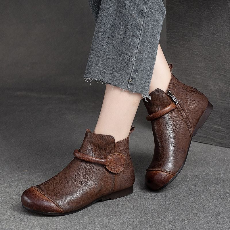 Botas de cuero de suela blanda