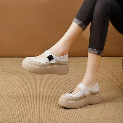 Zapatos cuña Mary Jane cómodos mujer