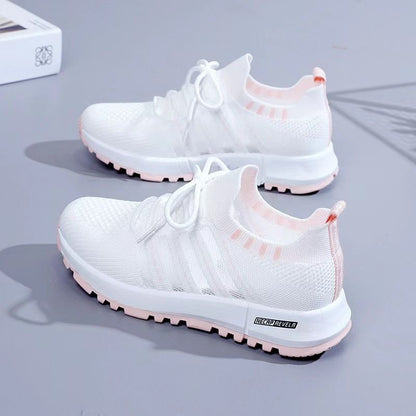 Zapatillas deportivas de malla de punto hueco para mujer