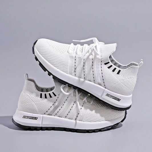 Zapatillas deportivas de malla de punto hueco para mujer