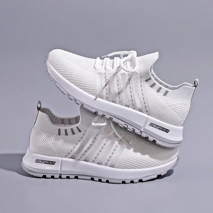 Zapatillas deportivas de malla de punto hueco para mujer