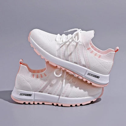 Zapatillas deportivas de malla de punto hueco para mujer