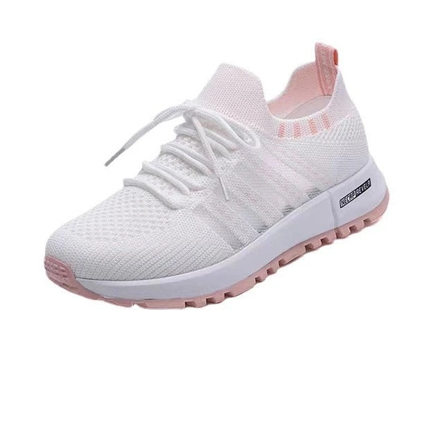 Zapatillas deportivas de malla de punto hueco para mujer