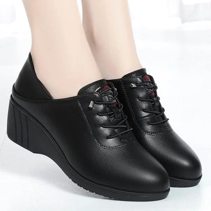 Zapatos de plataforma de piel suave