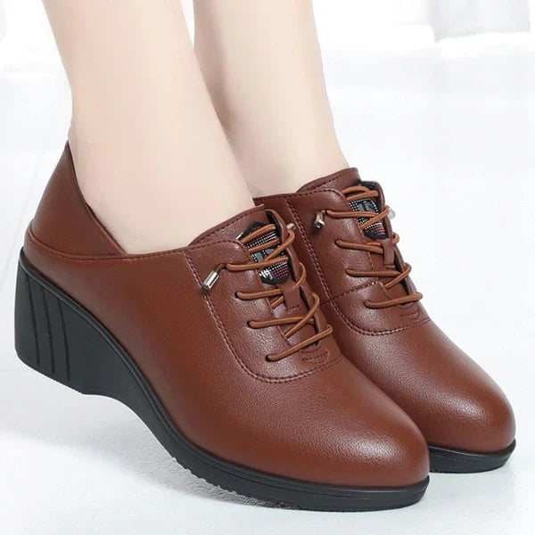 Zapatos de plataforma de piel suave