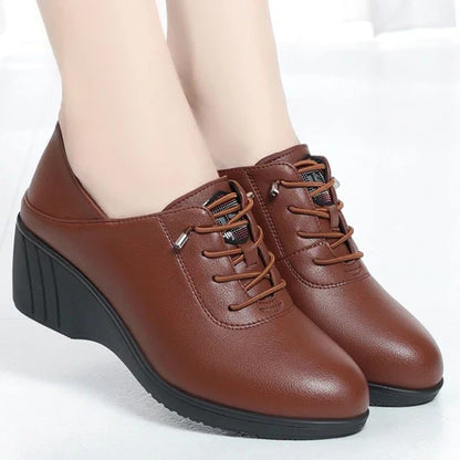 Zapatos de plataforma de piel suave
