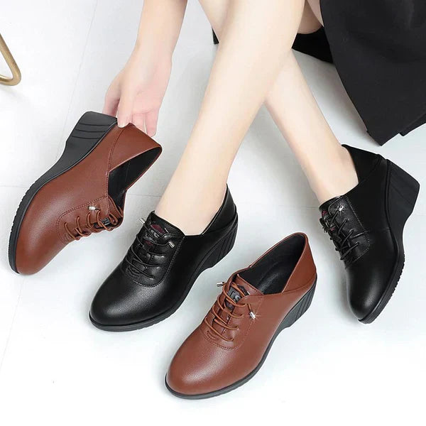 Zapatos de plataforma de piel suave