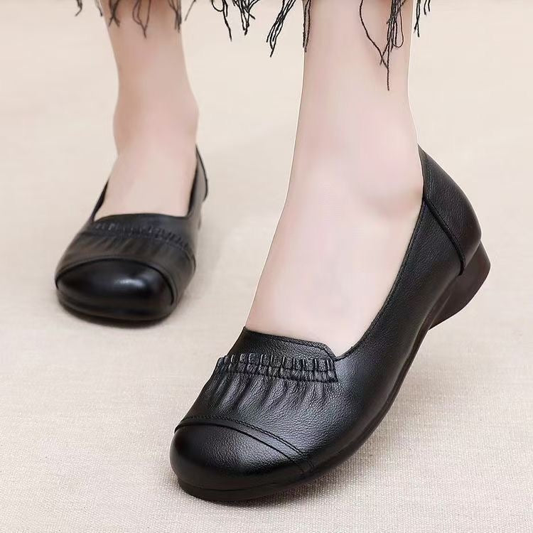 Zapatos planos ligeros de piel suave