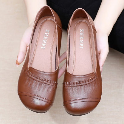 Zapatos planos ligeros de piel suave