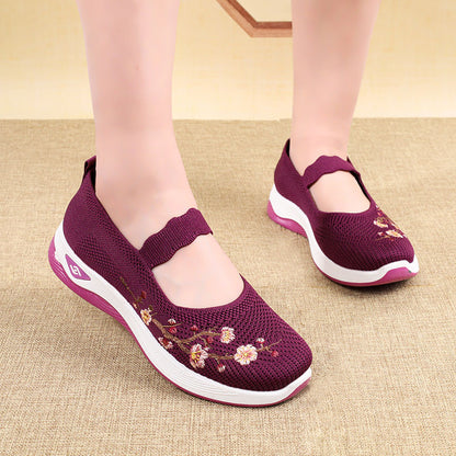 Zapatos de malla con cordones estampados