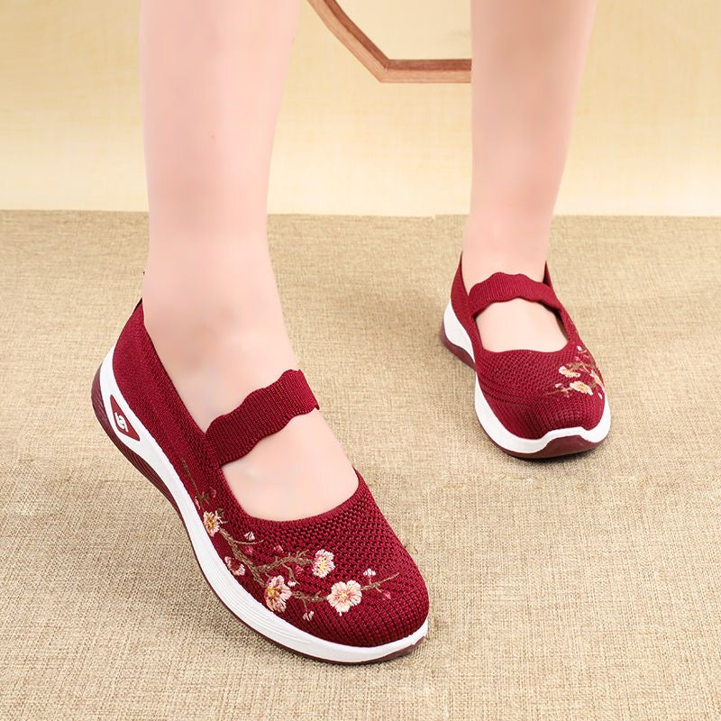 Zapatos de malla con cordones estampados