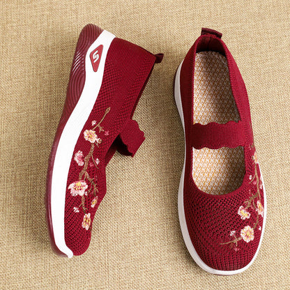 Zapatos de malla con cordones estampados