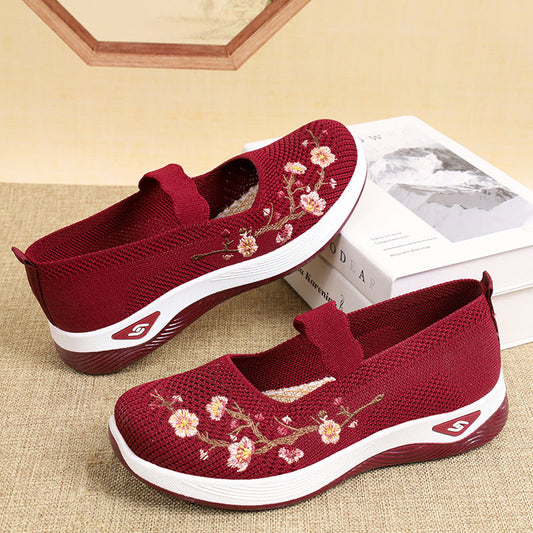 Zapatos de malla con cordones estampados