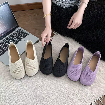 Zapatos de malla biselados sin cordones