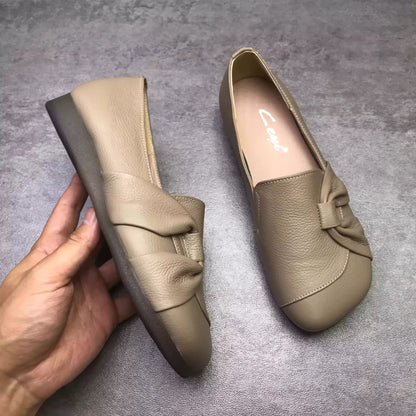 Zapatos de punta redonda antideslizantes con suela de goma