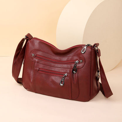 Bolso vintage de piel suave con textura