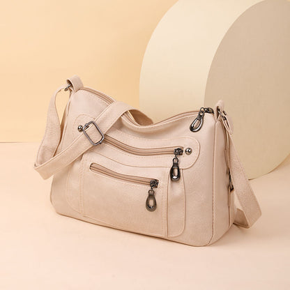 Bolso vintage de piel suave con textura