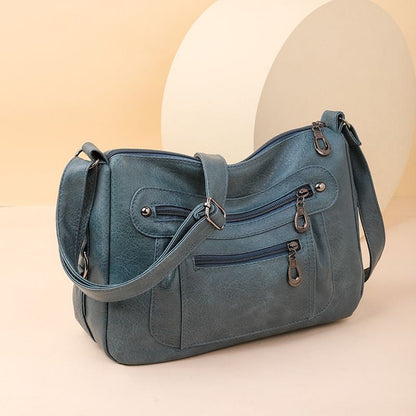 Bolso vintage de piel suave con textura
