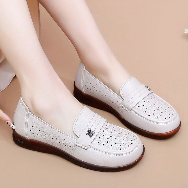 Zapatos de cuero cómodos con suela blanda
