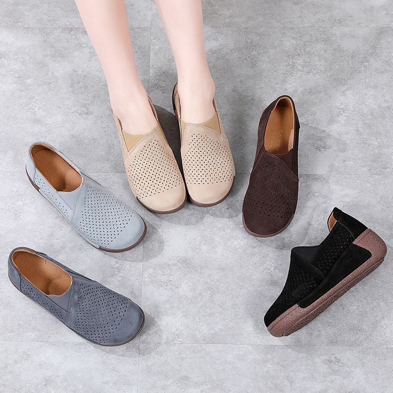 Zapatos casuales de plataforma de cuero genuino