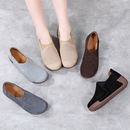 Zapatos casuales de plataforma de cuero genuino