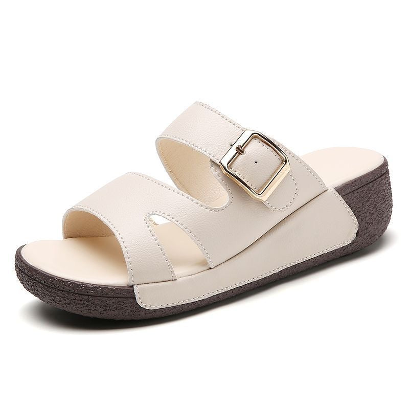 Zapatillas antideslizantes con tacón de cuña