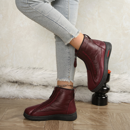 Zapatos de invierno con forro de felpa y suela gruesa para mayor calidez, suela blanda antideslizante