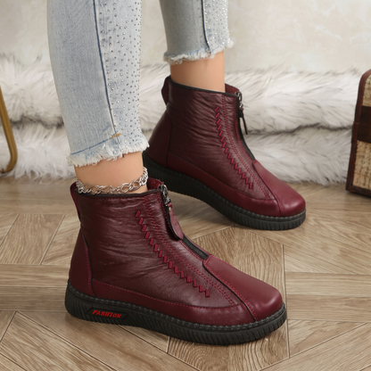 Zapatos de invierno con forro de felpa y suela gruesa para mayor calidez, suela blanda antideslizante