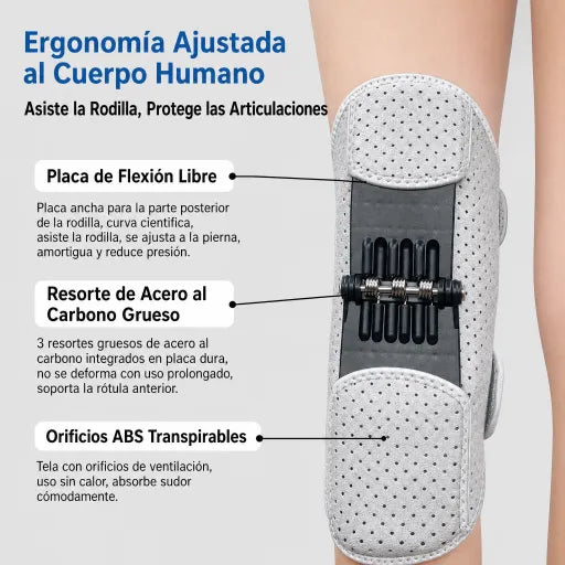 Rodillera para ancianos, soporte articular y de rodilla, elevador auxiliar para caminar y subir escaleras con resortes de fuerte rebote