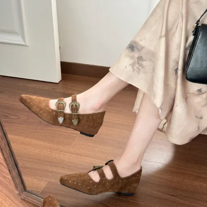 2026 Primavera Nueva Moda Zapatos de Tacón Alto Casuales de Estilo Retro para Mujer