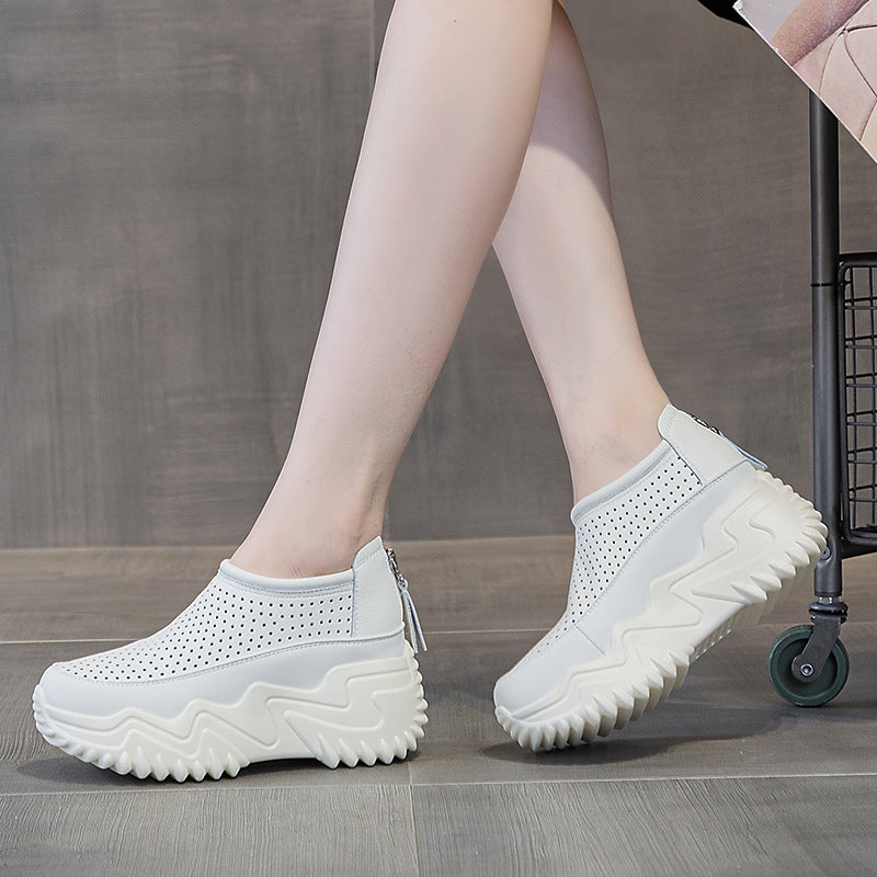 Zapatos casuales de verano con aumento de altura huecos