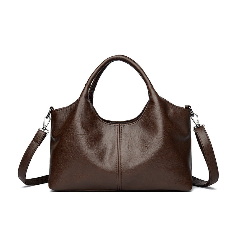 Bolso tote de gran capacidad en cuero suave texturizado
