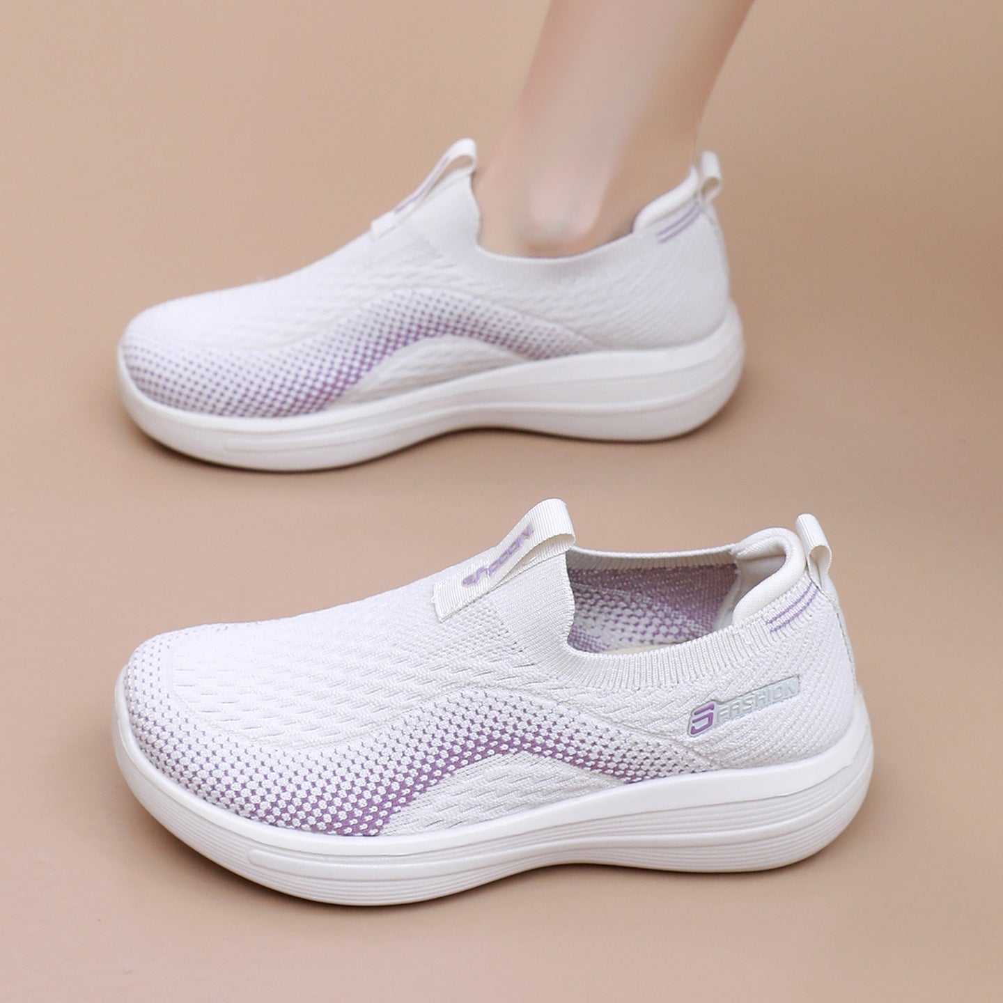Zapatos tejidos sin cordones
