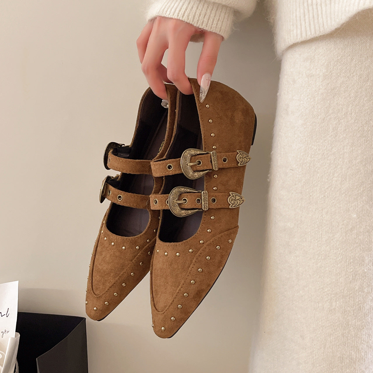 2026 Primavera Nueva Moda Zapatos de Tacón Alto Casuales de Estilo Retro para Mujer