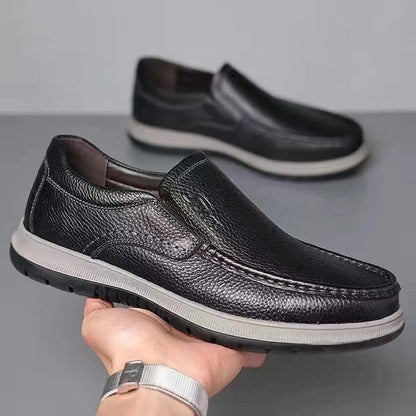 Zapatos cuero casuales slip on