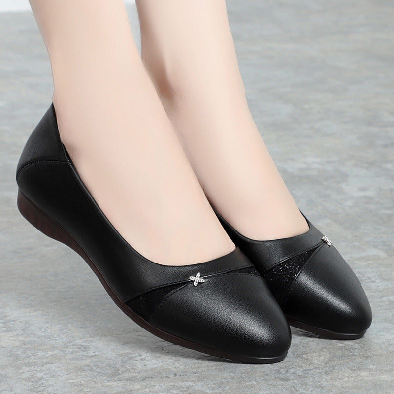 Zapatos de piel suave con suela de piel de vaca para madres