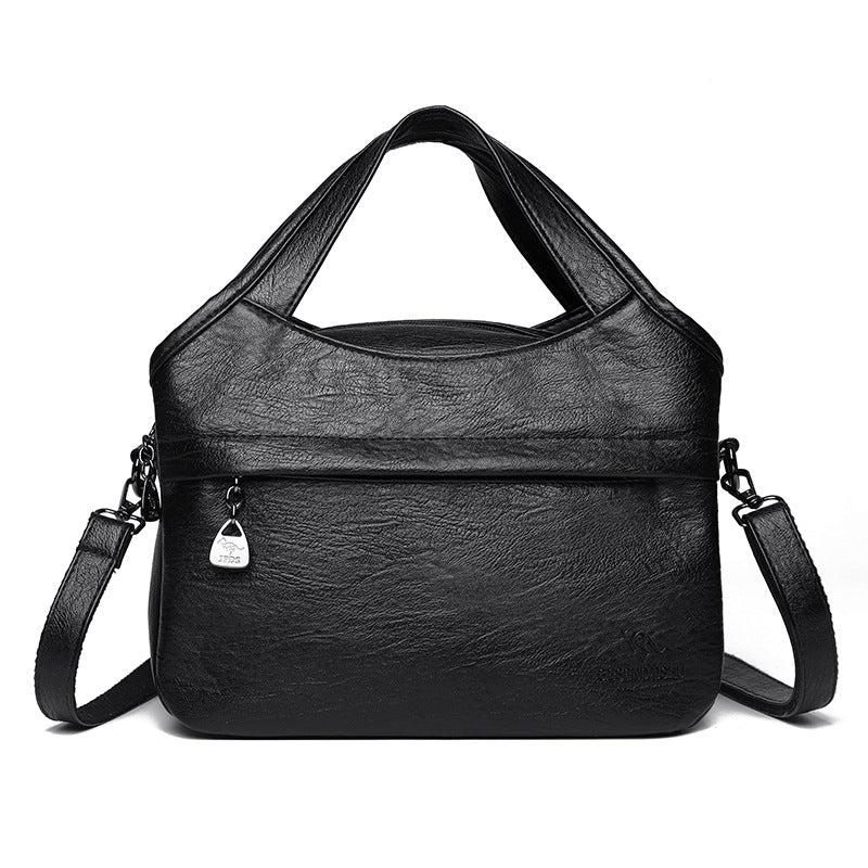 Bolso retro de cuero suave