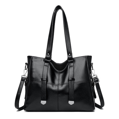 Elegante bolso tote grande de cuero suave — Bolso de mano de gran capacidad