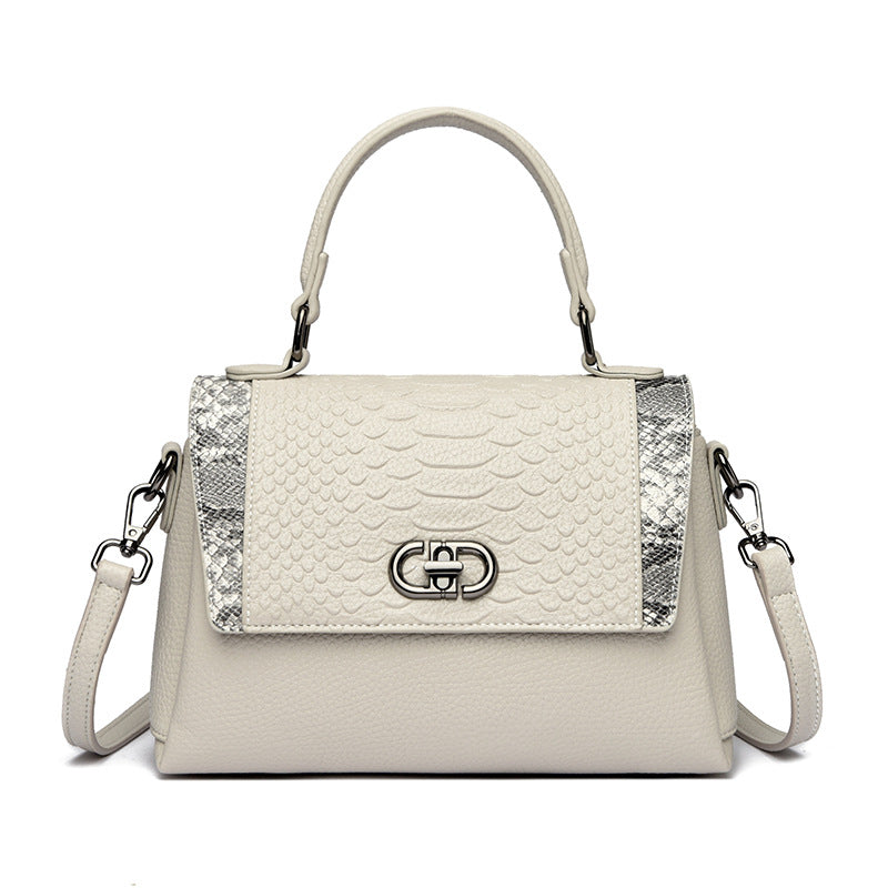 Bolso de mano para mujer de cuero genuino premium