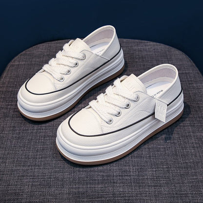 Zapatos casuales de cuero con suela de plataforma de gran venta
