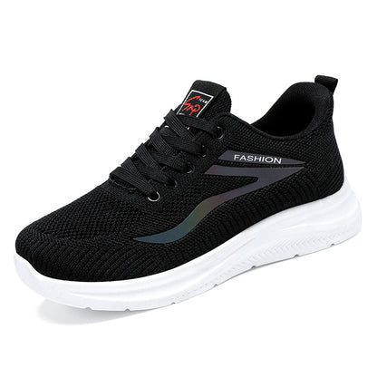 Zapatos casuales de suela suave de punto transpirable para mujer