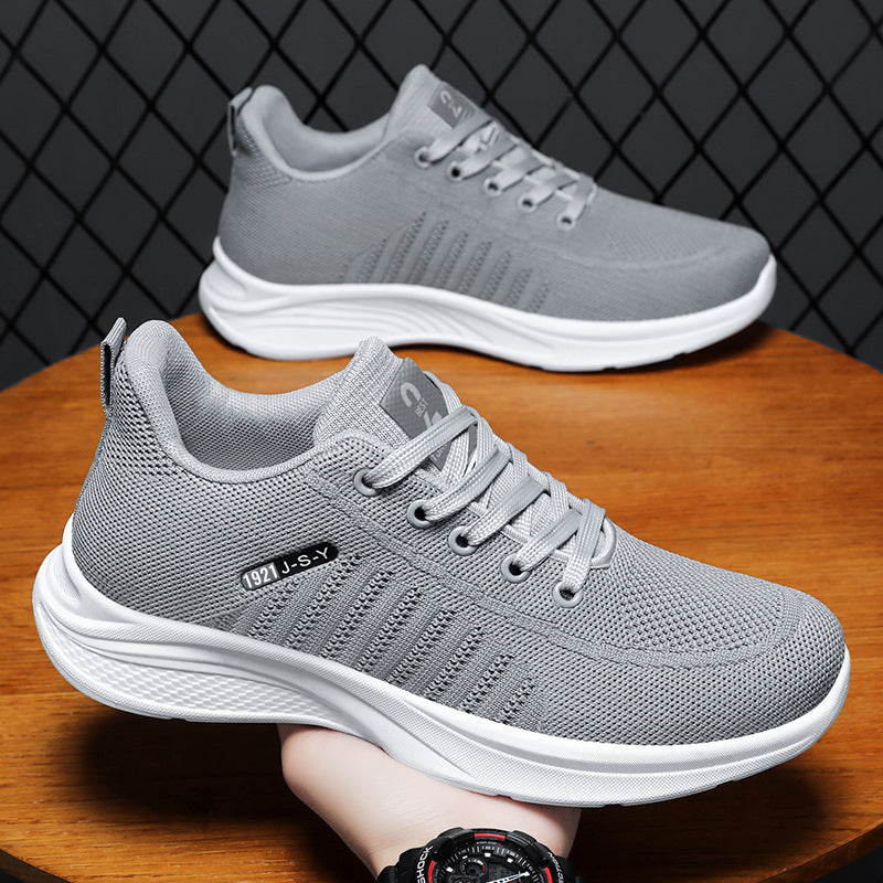 Zapatillas casuales para hombre de malla Flyknit transpirable