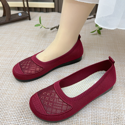 Zapatos de malla sin cordones con forma de diamante