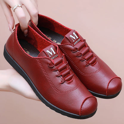Zapatos cuero suela suave antideslizante